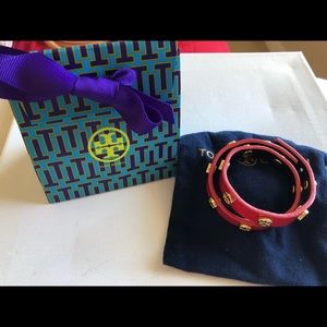 Tory Burch Double Wrap Logo Bracelet